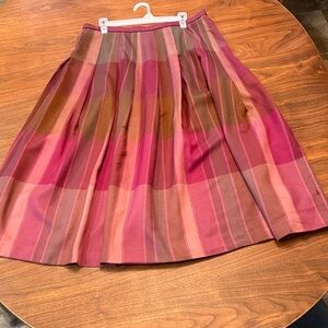 Vintage 100 % Wool Pendleton Multicolor Striped A-Line Skirt Plus Size 16